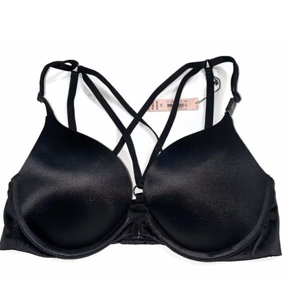 Victoria’s Secret Very sexy Push up Padded Strappy front lace bra mauve 32D